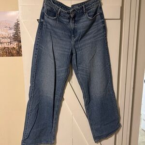 Old Navy Sky-Hi Wide Leg Blue Jeans
